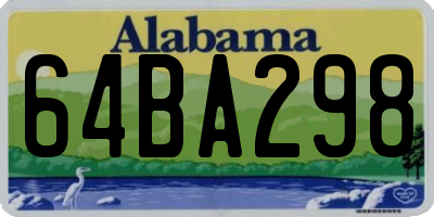 AL license plate 64BA298