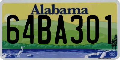AL license plate 64BA301