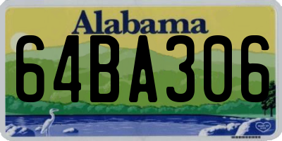 AL license plate 64BA306