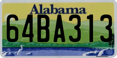AL license plate 64BA313