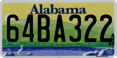 AL license plate 64BA322