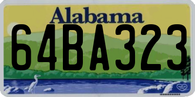 AL license plate 64BA323