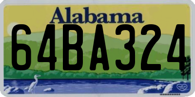 AL license plate 64BA324