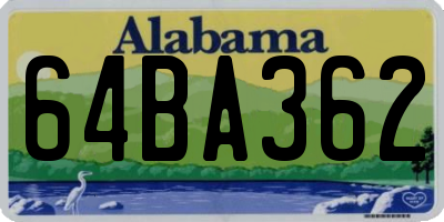 AL license plate 64BA362