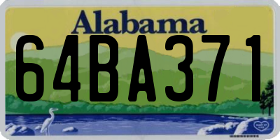 AL license plate 64BA371