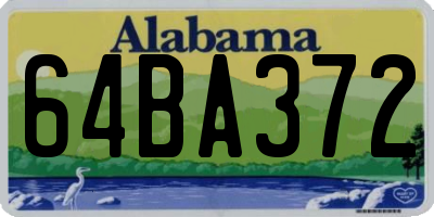 AL license plate 64BA372