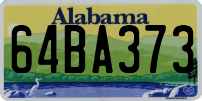 AL license plate 64BA373