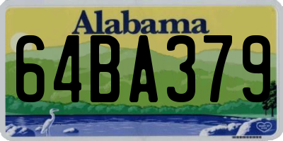 AL license plate 64BA379