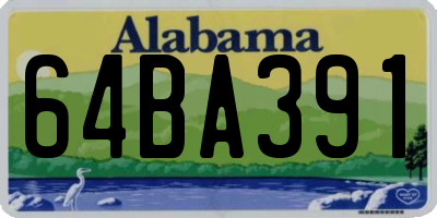 AL license plate 64BA391