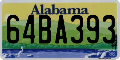 AL license plate 64BA393
