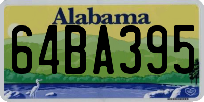 AL license plate 64BA395