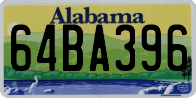 AL license plate 64BA396