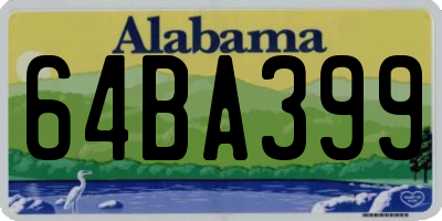 AL license plate 64BA399