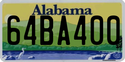 AL license plate 64BA400