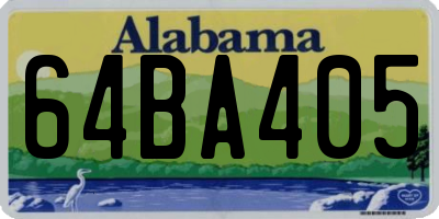 AL license plate 64BA405