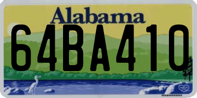 AL license plate 64BA410