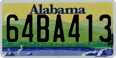 AL license plate 64BA413