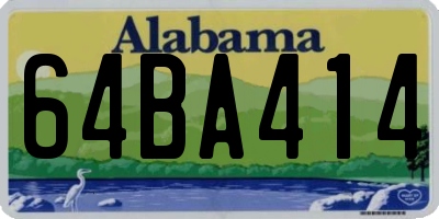 AL license plate 64BA414