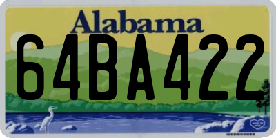 AL license plate 64BA422