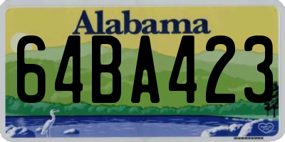 AL license plate 64BA423