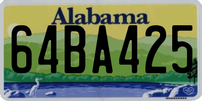 AL license plate 64BA425