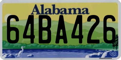 AL license plate 64BA426