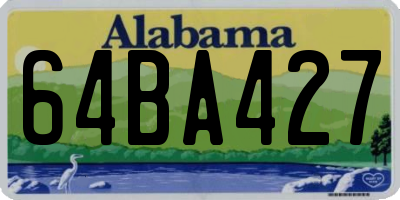 AL license plate 64BA427