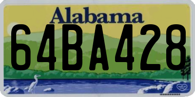 AL license plate 64BA428