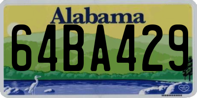 AL license plate 64BA429