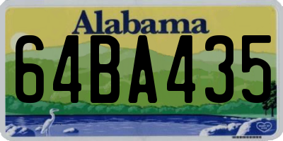 AL license plate 64BA435