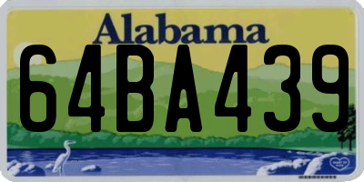AL license plate 64BA439