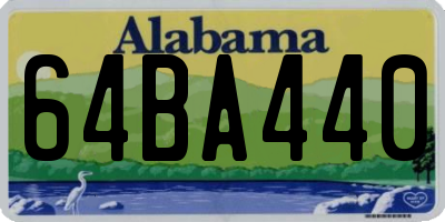 AL license plate 64BA440