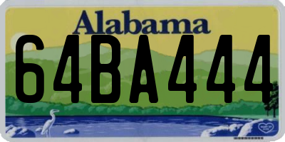 AL license plate 64BA444