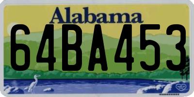 AL license plate 64BA453