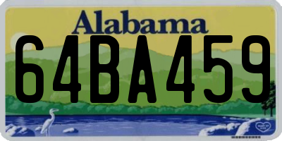 AL license plate 64BA459