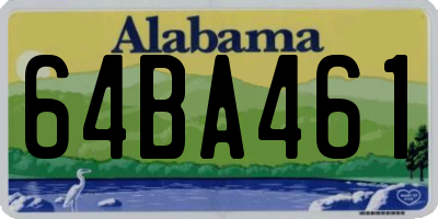 AL license plate 64BA461