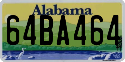 AL license plate 64BA464