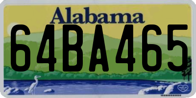 AL license plate 64BA465