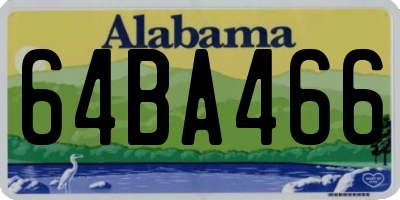 AL license plate 64BA466