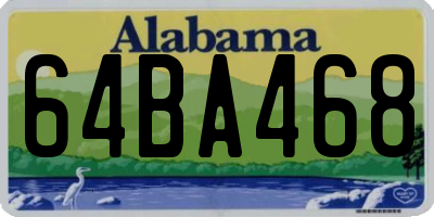 AL license plate 64BA468