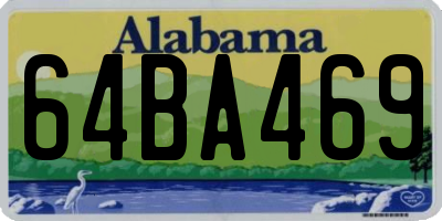 AL license plate 64BA469