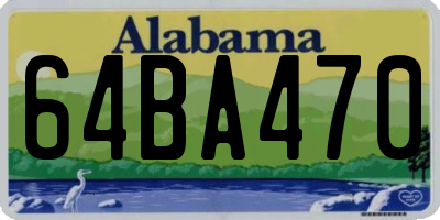 AL license plate 64BA470