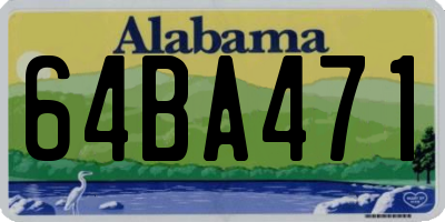 AL license plate 64BA471
