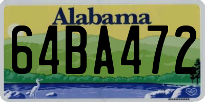 AL license plate 64BA472