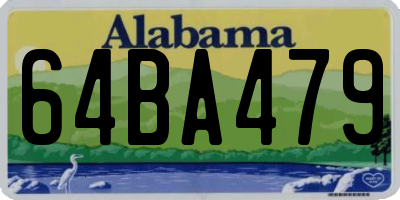 AL license plate 64BA479