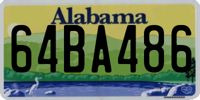 AL license plate 64BA486
