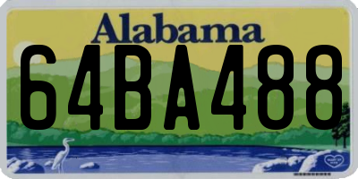 AL license plate 64BA488