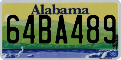 AL license plate 64BA489