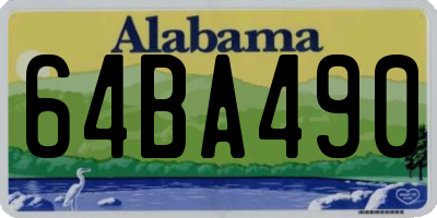 AL license plate 64BA490