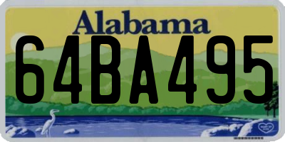 AL license plate 64BA495